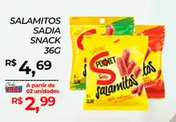 Rede Krill Salamitos sadia snack oferta