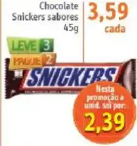 Sonda Chocolate Snickers sabores oferta