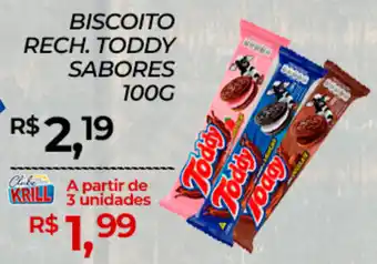 Rede Krill Biscoito rech. toddy sabores oferta