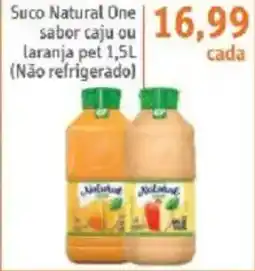 Sonda Suco Natural One sabor caju ou laranja pet oferta