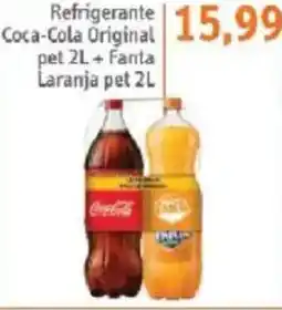 Sonda Refrigerante Coca-Cola Original pet + Fanta Laranja pet oferta