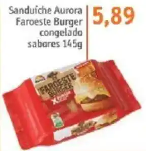 Sonda Sanduíche Aurora Faroeste Burger congelado sabores oferta