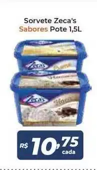 Atakarejo Sorvete Zeca's Sabores 1.5L oferta