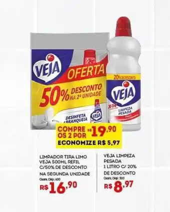 Limpador Limo Veja Refil C 50% De Desconto Na Segunda Unidade Veja Limpeza Pesada C 20% De Desconto
