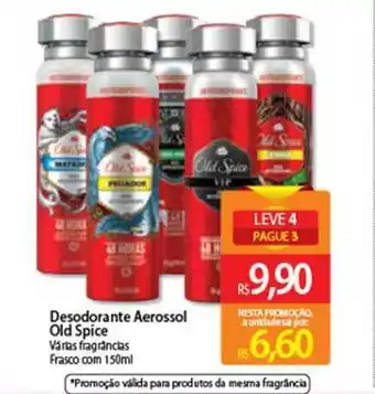 Atacadão Desodorante Aerossol Old Spice Leve 4 Pague 3 150ml oferta