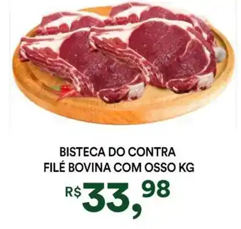 Supermercado Porecatu Bisteca do contra filé bovina com osso oferta