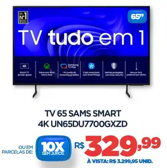 DB Supermercados Tv 65 sams smart 4k UN65DU7700GXZD oferta