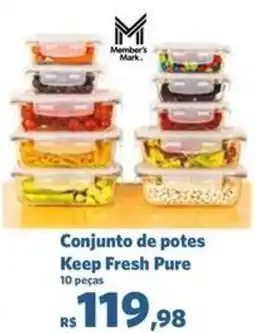 Sam's Club Conjunto de potes Keep Fresh Pure oferta