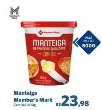 Sam's Club Manteiga Member's Mark Com sal, oferta