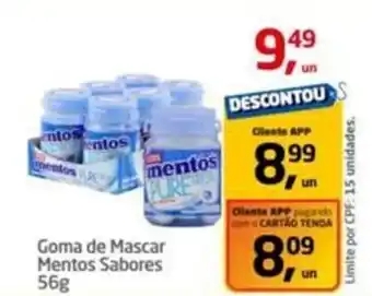 Tenda Atacado Goma de Mascar Mentos Sabores oferta