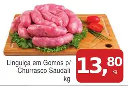 Mineirão Atacarejo Linguiça em Gomos p/ Churrasco Saudali oferta