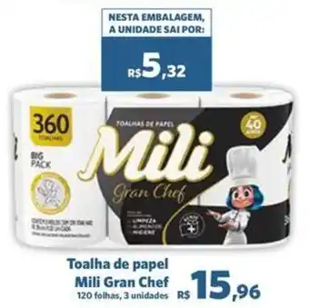 Sam's Club Toalha de papel Mili Gran Chef oferta