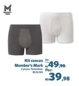 Sam's Club Kit cuecas Member's Mark oferta