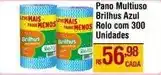 Max Atacadista Brilhus - pano multiuso azul rolo com 300 unidades oferta