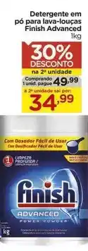 Carrefour Finish - detergente em pó para lava-loucas advanced oferta