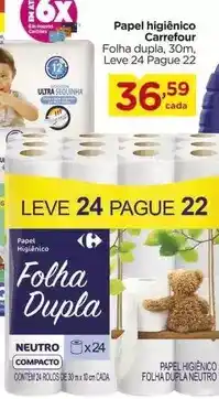 Carrefour Carrefour - papel higiênico oferta