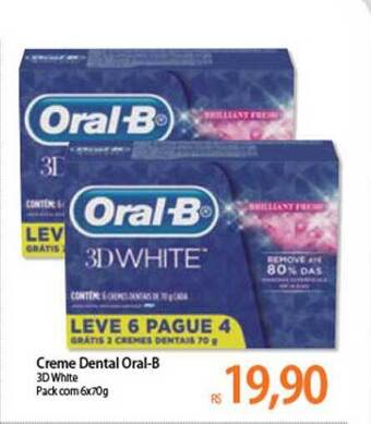 Atacadão Creme Dental Oral B 3d White oferta