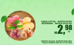 Supermercado Bernardão Cebola extra / batata extra beterraba / batata doce oferta