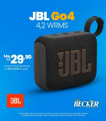 Lojas Becker JBL Go4 oferta