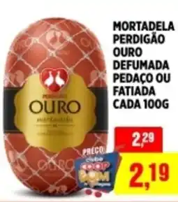 CoopBom Mortadela perdigão ouro defumada pedaço ou fatiada cada oferta