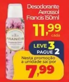 Lopes Supermercados Desodorante Aerossol Francis oferta