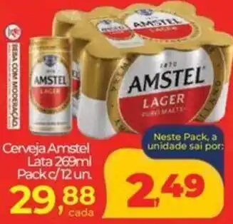 Lopes Supermercados Cerveja Amstel Lata oferta