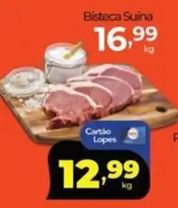 Lopes Supermercados Bisteca Suína oferta