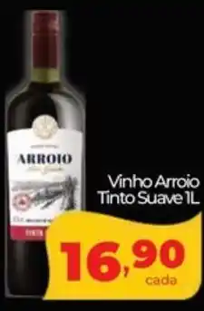 Lopes Supermercados Vinho Arroio Tinto Suave oferta