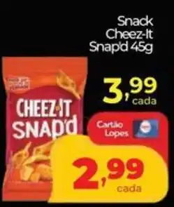 Lopes Supermercados Snack Cheez-It Snapd oferta