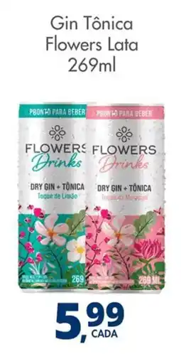 Delta Supermercados Gin Tônica Flowers Lata oferta