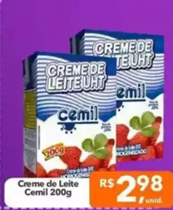 Supermercados Rex Creme de Leite Cemil oferta