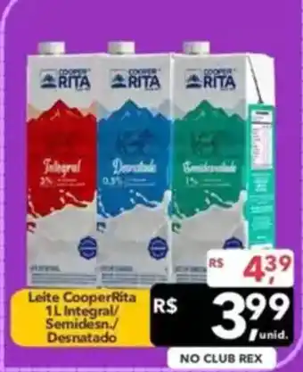 Supermercados Rex Leite CooperRita oferta