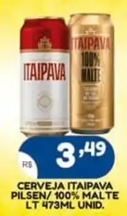 Bramil Supermercados Cerveja itaipava pilsen/ 100% malte lt unid. oferta