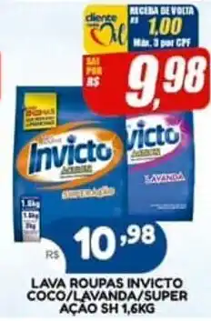 Bramil Supermercados Lava roupas invicto coco/lavanda/super ação sh oferta