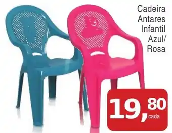 Mineirão Atacarejo Cadeira Antares Infantil Azul/ Rosa oferta