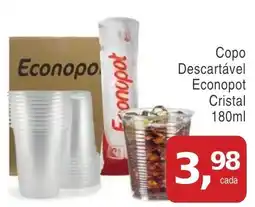 Mineirão Atacarejo Copo Descartável Econopot Cristal oferta