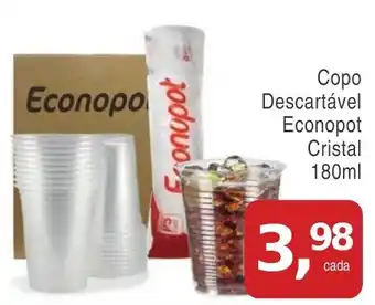 Mineirão Atacarejo Copo Descartável Econopot Cristal oferta