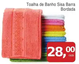 Mineirão Atacarejo Toalha de Banho Sisa Barra Bordada oferta