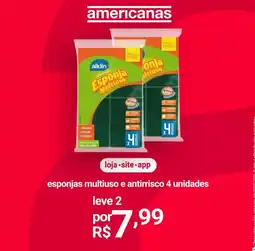 Lojas Americanas Alklin - esponjas multiuso e antirrisco oferta