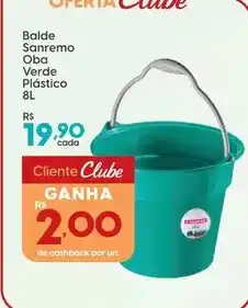 Supper Rissul Sanremo - balde oba verde plástico oferta