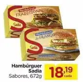 Carrefour Sadia - hambúrguer oferta