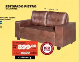 Móveis Simonetti Estofado pietro 2 lugares oferta