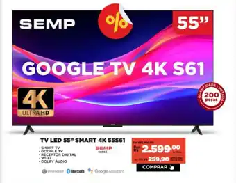 Móveis Simonetti TV LED 55" SMART 4K 55S61 oferta