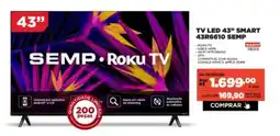 Móveis Simonetti TV LED 43" SMART 43R6610 SEMP oferta