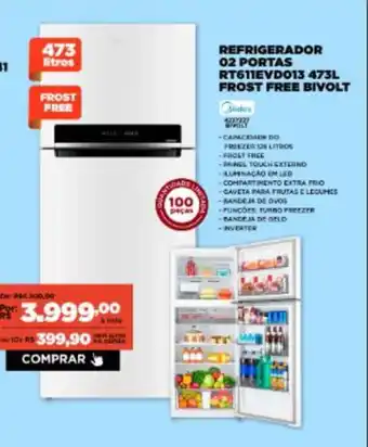 Móveis Simonetti Refrigerador 02 portas rt611evd013 frost free bivolt oferta