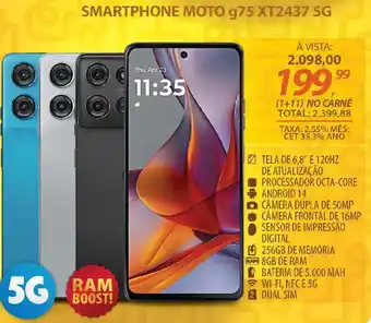 Lojas Cem Smartphone moto g75 xt2437 5g oferta