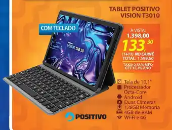 Lojas Cem Tablet positivo VISION T3010 oferta