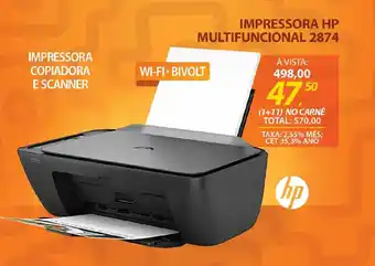 Lojas Cem Impressora hp multifuncional 2874 oferta