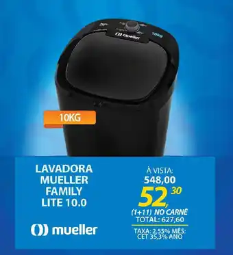 Lojas Cem Lavadora mueller family lite oferta