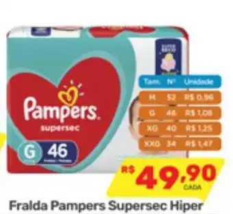 Supermercados Condor Fralda Pampers Supersec Hiper oferta